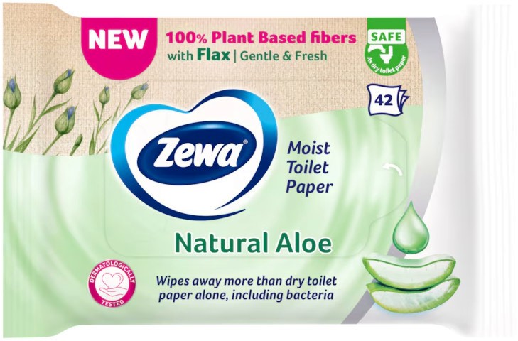 ������ �������� ������ Zewa Natural Aloe - 42 ���� - ����� ��������