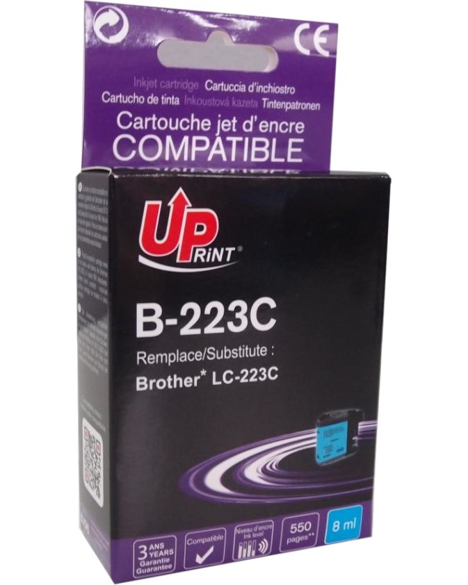 ������ � ������� �� ������� UPrint B-223C Cyan - 550 �������� - 