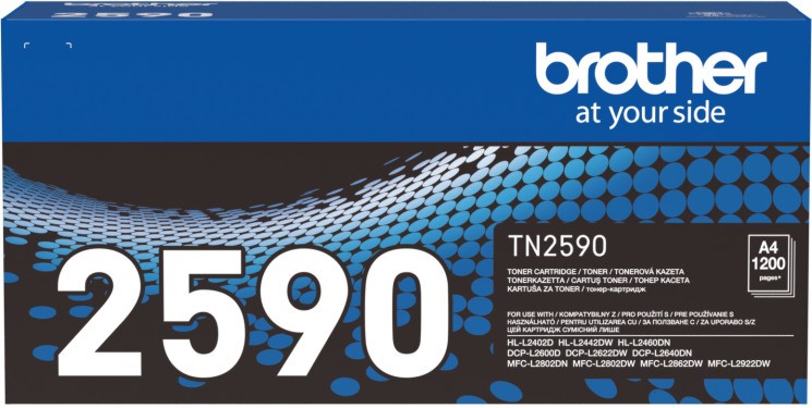 Тонер касета Brother TN-2590 Black Тонер касета Brother TN-2590 Black - 1200 страници -