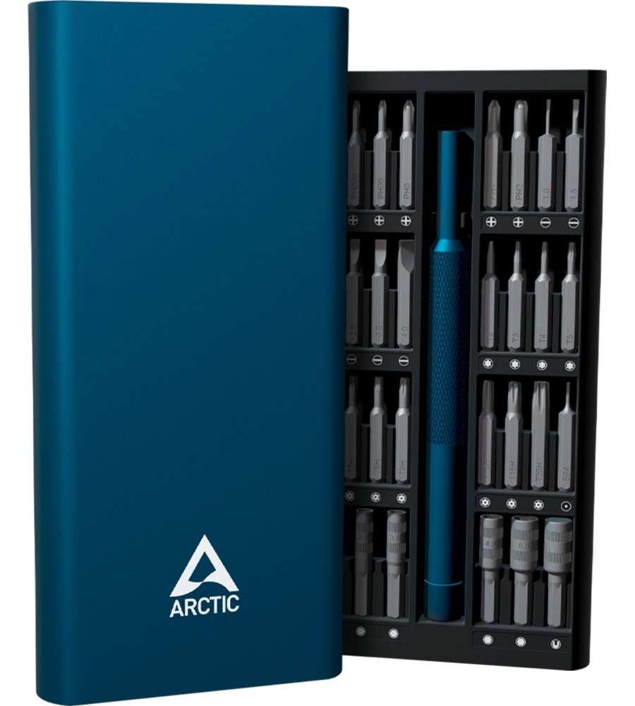 Комплект отвертка с накрайници Arctic Precision Screwdriver Toolkit Комплект отвертка с накрайници Arctic Precision Screwdriver Toolkit - 64 части -