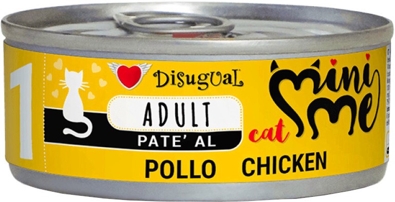 Пастет за котки Disugual Adult Пастет за котки Disugual Adult - 85 и 12 x 85 g, с пилешко, от серията Mini Me, в зряла възраст - храна