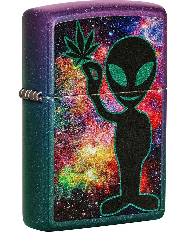Ветроустойчива запалка Zippo Green Alien Ветроустойчива запалка Zippo Green Alien -