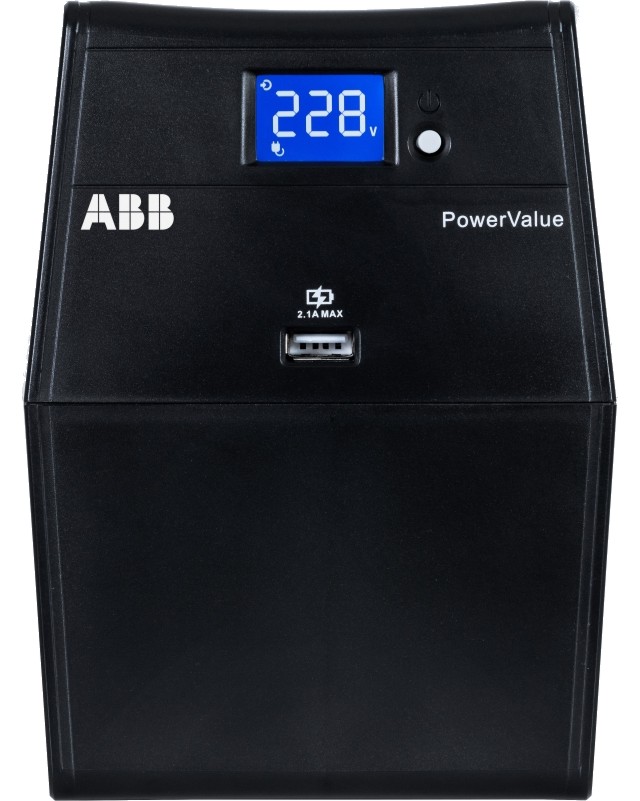    ABB Power Value 11Li Up 1000 - 1000 VA, 600 W, 2 x 7.2 Ah, 6 x IEC C13 , USB, RS-232, Line-Interactive - 