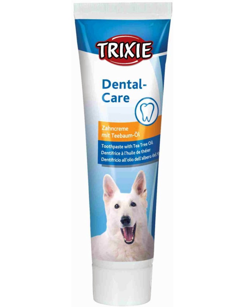 Паста за зъби за кучета Trixie Паста за зъби за кучета Trixie - 100 g, с масло от чаено дърво - паста за зъби