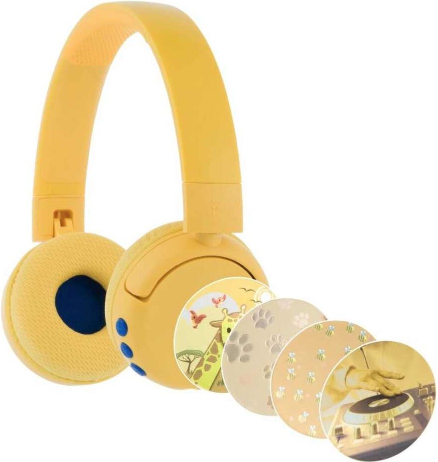 Безжични детски Bluetooth слушалки BuddyPhones Pop Fun Безжични детски Bluetooth слушалки BuddyPhones Pop Fun - С кабел 80 cm и 3.5 mm жак -