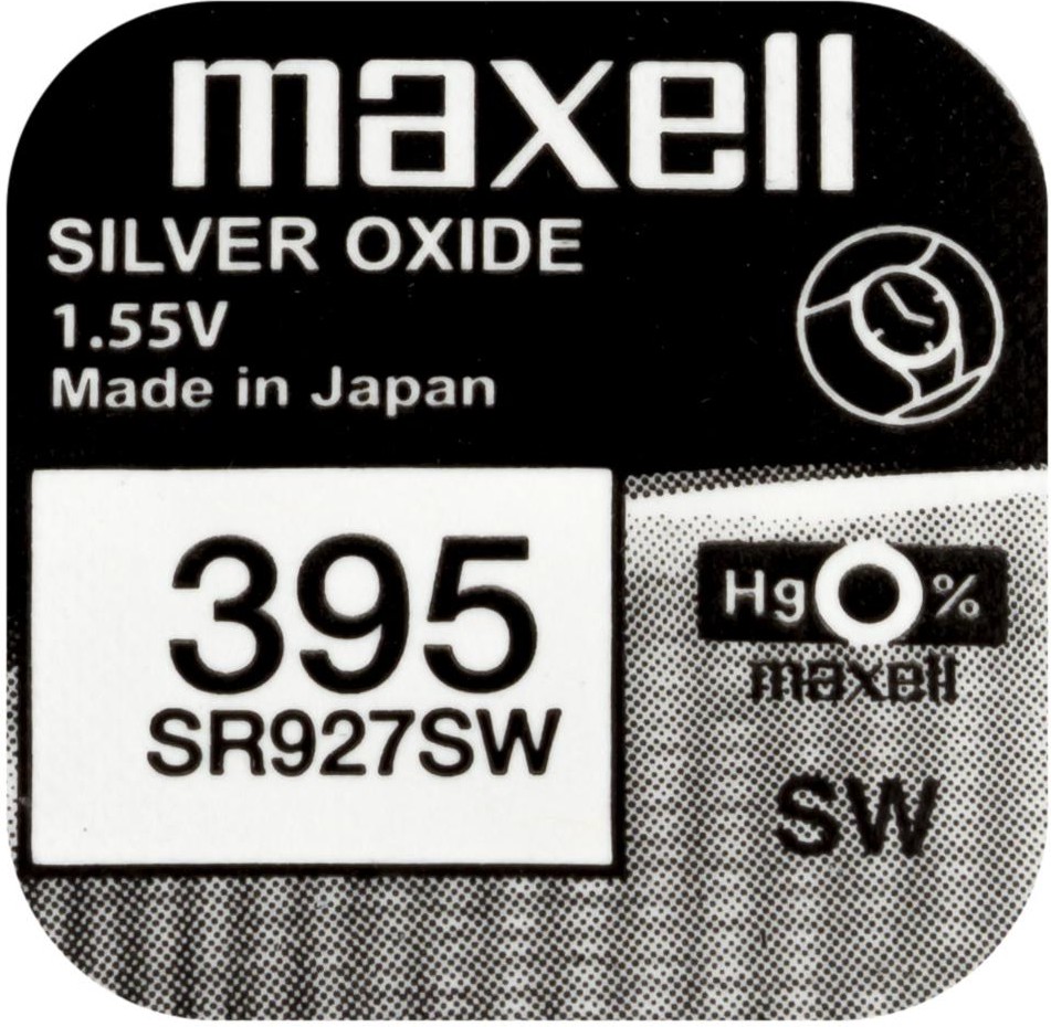 Бутонна батерия SR927SW / 395 Бутонна батерия SR927SW / 395 - Сребърно-Оксидна 1.55V - 1 брой - батерия