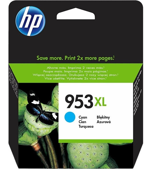 Касета с мастило за принтер HP 953 XL Cyan Касета с мастило за принтер HP 953 XL Cyan - 1450 страници -