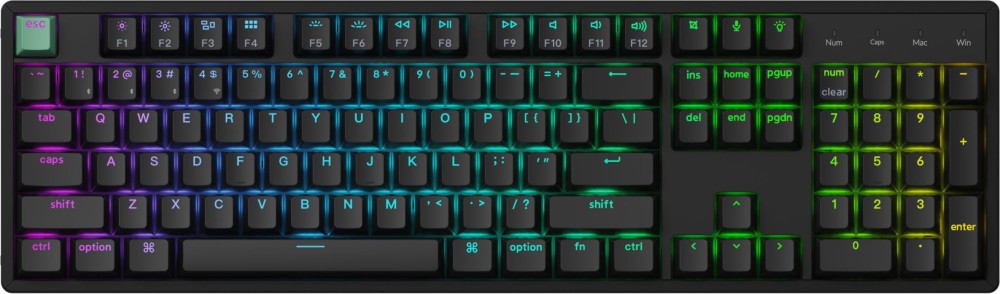 �������� ��������� ������� ���������� Keychron K10 HE - Full-Size, Bluetooth, USB-C, ANSI Layout, RGB, Gateron Double-Rail Magnetic Nebula Switch - 