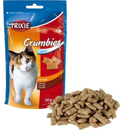 Лакомства за котки Trixie Crumbies Лакомства за котки Trixie Crumbies - 50 g, с малц - храна