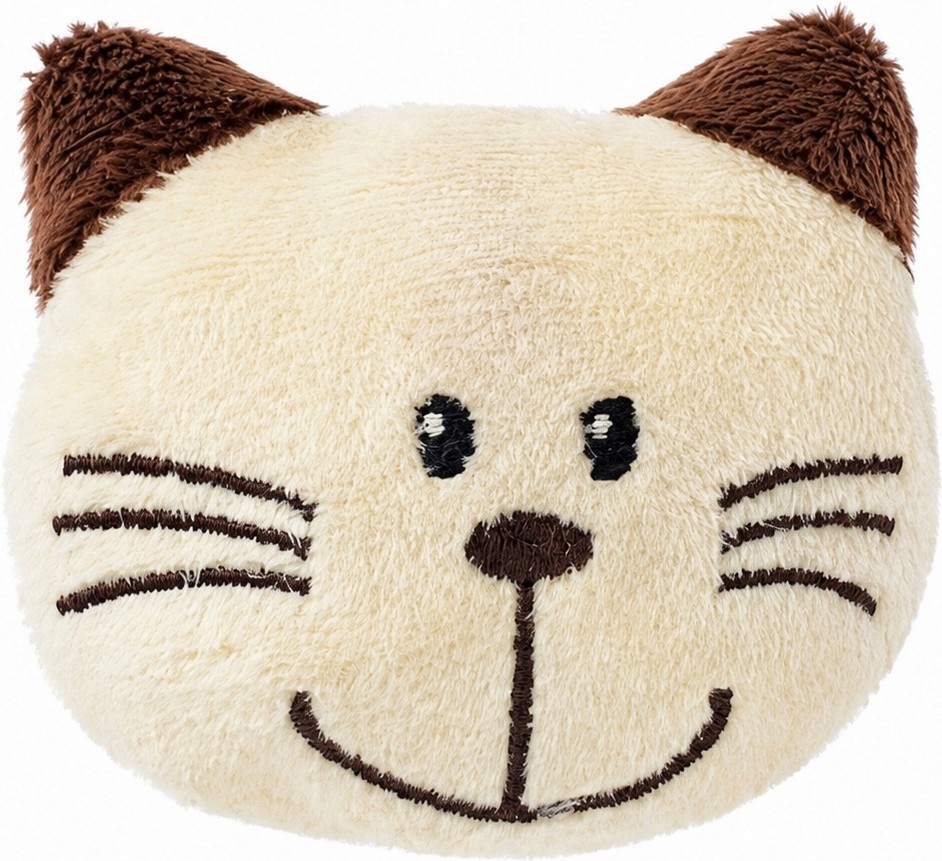 Плюшена играчка за котки Nobby Cushion Cat Плюшена играчка за котки Nobby Cushion Cat - 6 x 6 cm, със звукови ефекти и валериан - играчка
