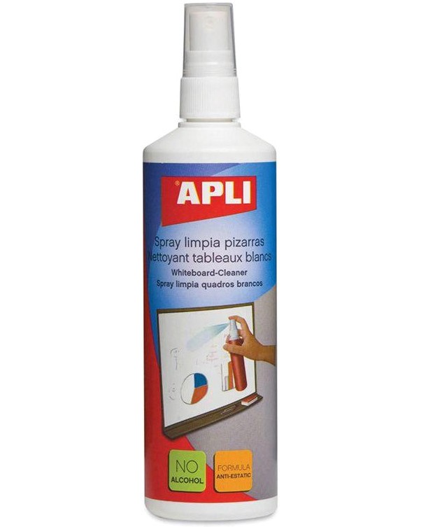 Спрей за почистване на бяла дъска Apli - 250 ml - продукт