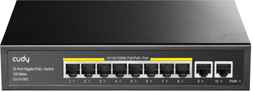 ���� Cudy GS1010PE - 10 �����, 1000 Mbps - 