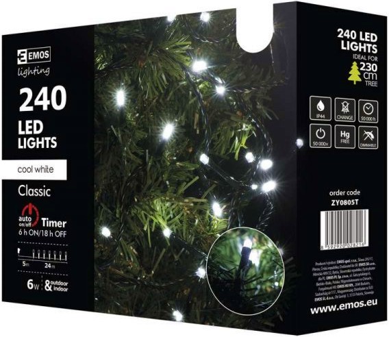 Коледни LED лампички Emos ZY2160 Коледни LED лампички Emos ZY2160 - 240 броя с дължина 24 m -