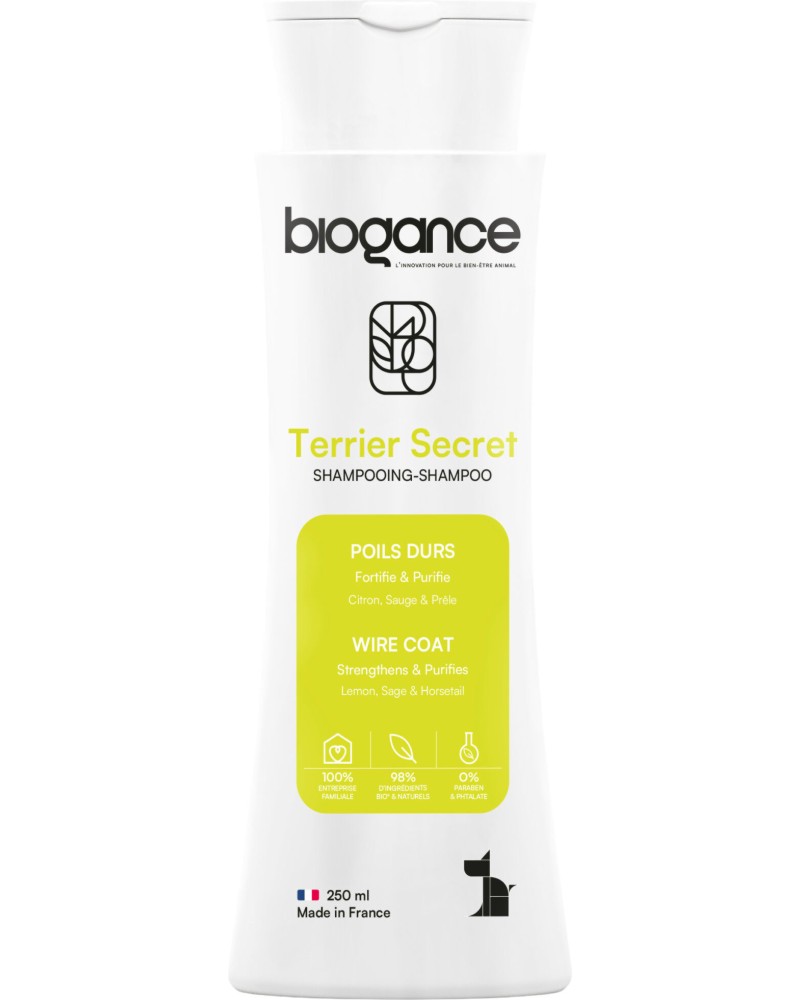 ������� �� ������� � �� ������ � ������ ������ BIOGANCE Terrier Secret - 250 ml, � �����, ��������� ��� � ���� - �������