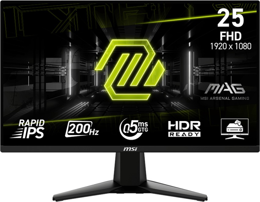 ������� MSI MAG 255F E20 - 24.5", Rapid IPS, 200 Hz, 16:9, 19200 x 1080, 0.5 ms, 2 x HDMI, DisplayPort, AMD FreeSync Premium - 