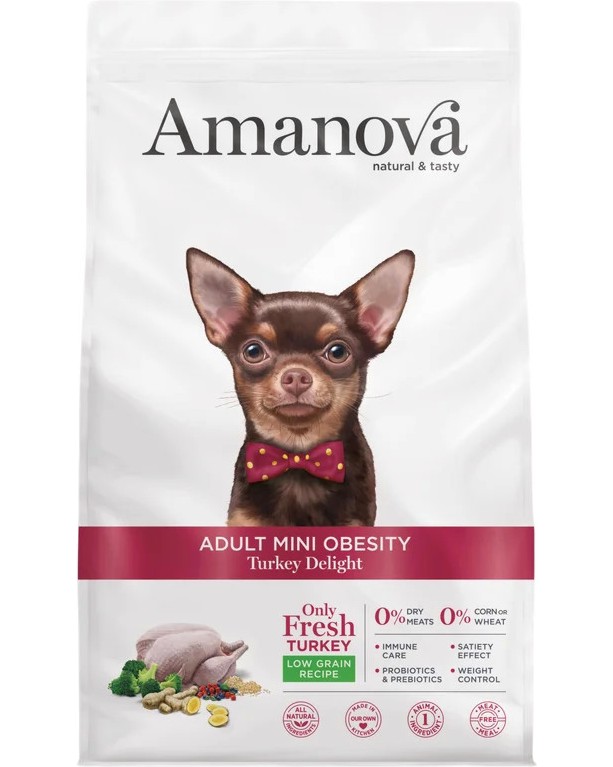 ��������� ���� ����� �� ������ � ���������� ����� Amanova Adult Mini Obesity - 0.8 ÷ 7 kg, � ������, �� ������ ������, � ����� ������� - �����