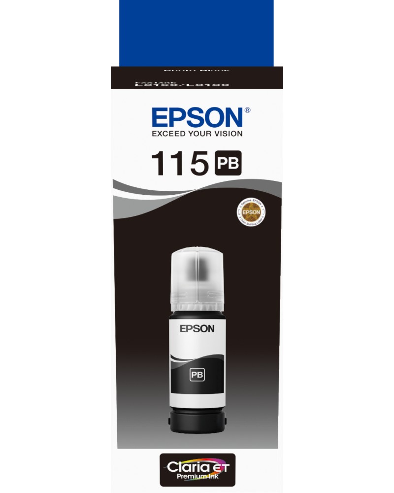 Мастило за принтер Epson 115 EcoTank Photo Black Мастило за принтер Epson 115 EcoTank Photo Black - 70 ml -