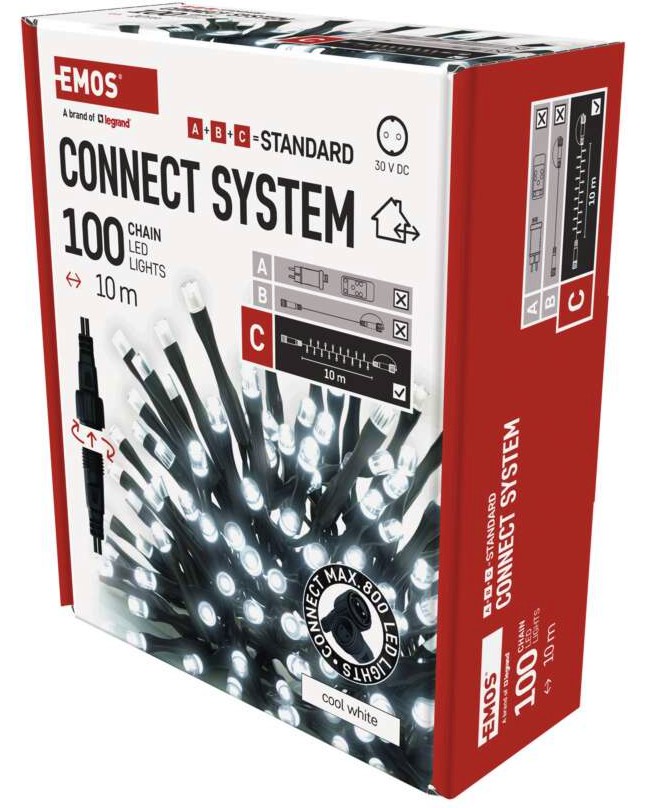  LED   Emos D1AC03 - 100  LED     10 m - 