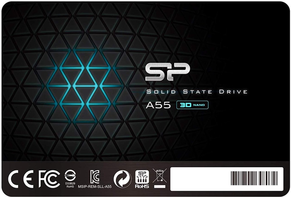 SSD ����� Silicon Power A55 2.5" SATA III - 1 TB, ������ 560 MB/s, ����� 530 MB/s, 3D NAND - 