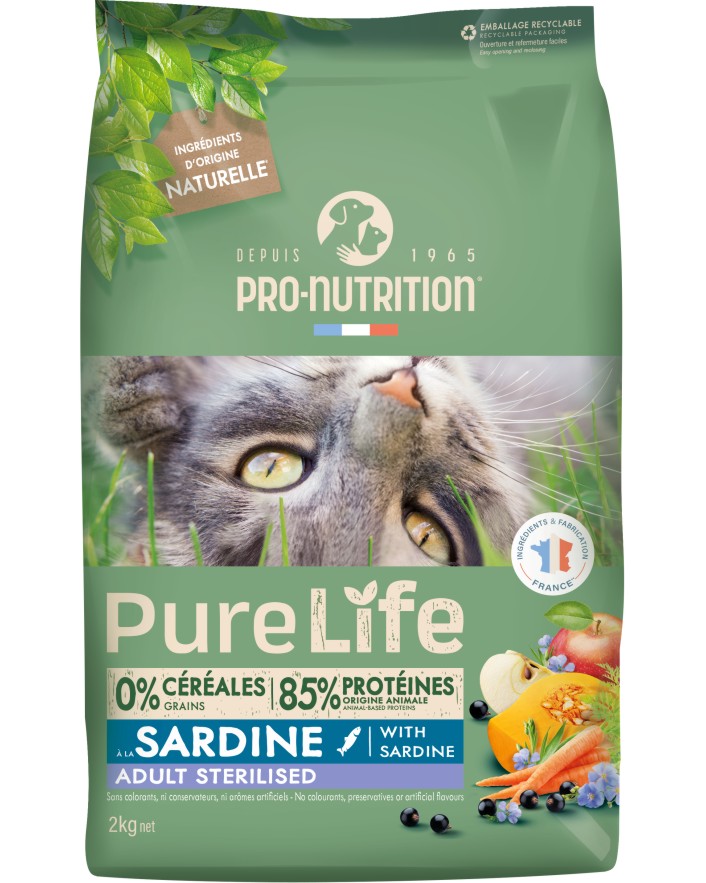            Pro-Nutrition Adult Sterilised - 2  8 kg,  ,   Pure Life Cat,  1  - 