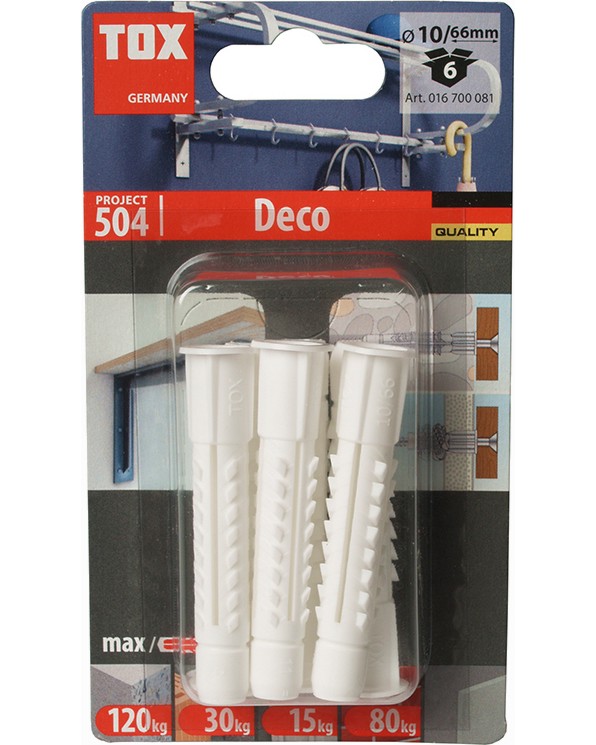      Tox Deco - 6 - 25    ∅ 5 - 10 mm   25 - 66 mm - 