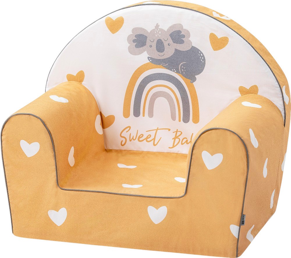 Мек детски фотьойл Bubaba Yellow Heart Мек детски фотьойл Bubaba Yellow Heart - продукт