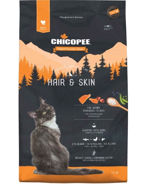 ���� ����� �� ����� �� ������� ������ CHICOPEE Hair and Skin - 1.5 � 8 kg, � ����� ����, �� ������� Holistic Nature Line, � ����� ������� - �����
