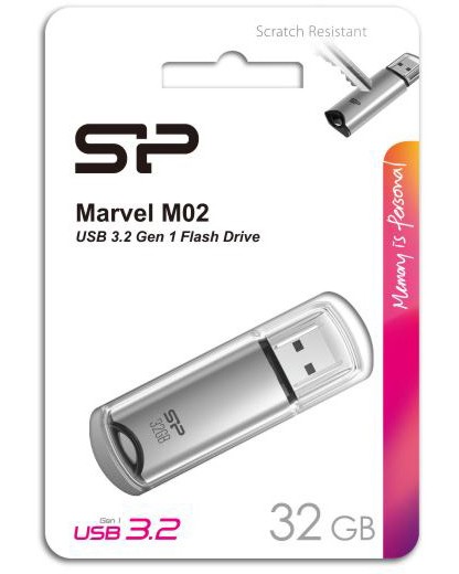 USB-А 3.0 флаш памет Silicon Power Marvel M02 USB-А 3.0 флаш памет Silicon Power Marvel M02 - 32, 64 или 128 GB -