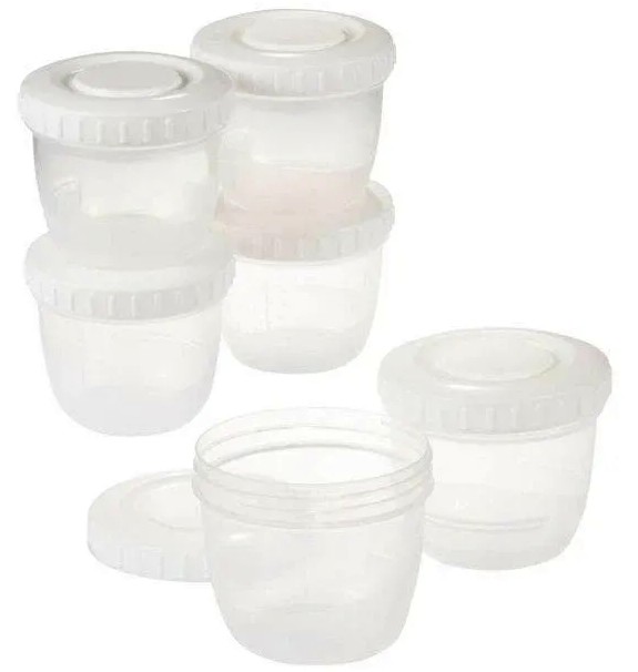 Контейнери за храна Difrax Контейнери за храна Difrax - 6 x 150 ml, за 0+ месеца - продукт
