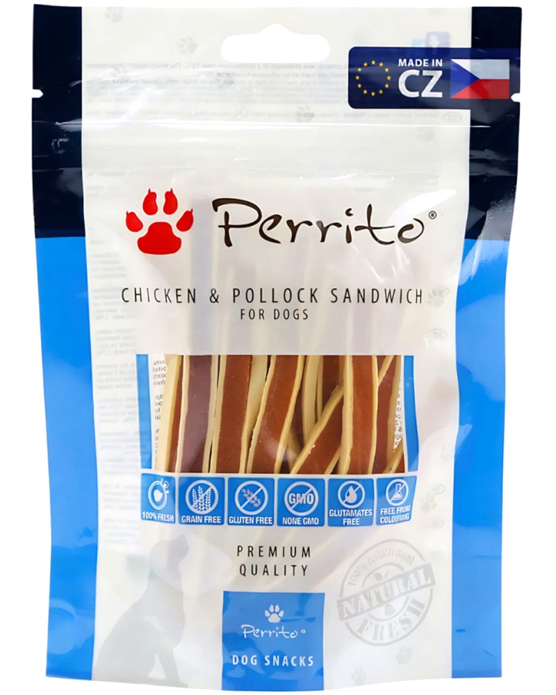 ��������� �� ������ Perrito Chicken Pollock Sandwich - 100 g, � ������� � ������ - �����