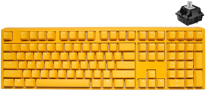    Ducky One 3 Yellow - Full Size,  USB  1.8 m, ANSI Layout, Cherry MX Clear - 