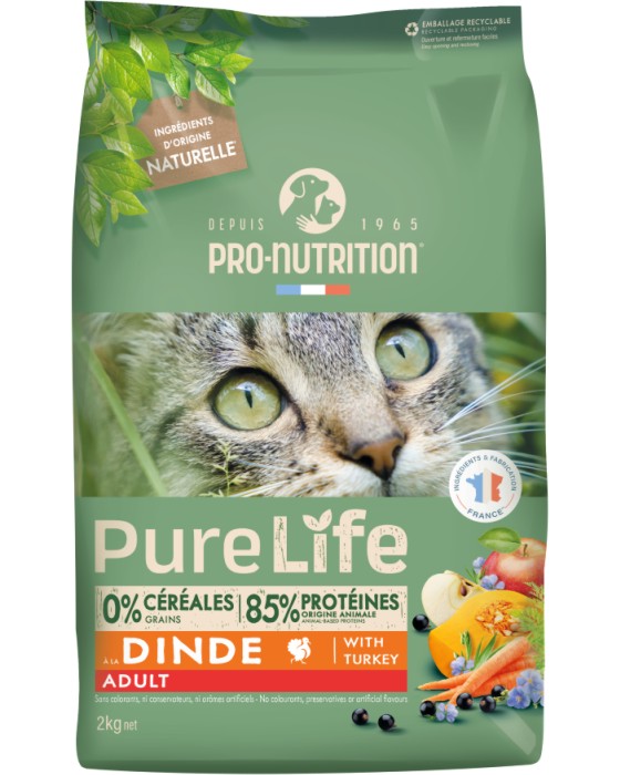 ���� ����� �� ����� Pro-Nutrition Adult - 2 � 8 kg, � ������, �� ������� Pure Life Cat, ��� 1 ������ - �����