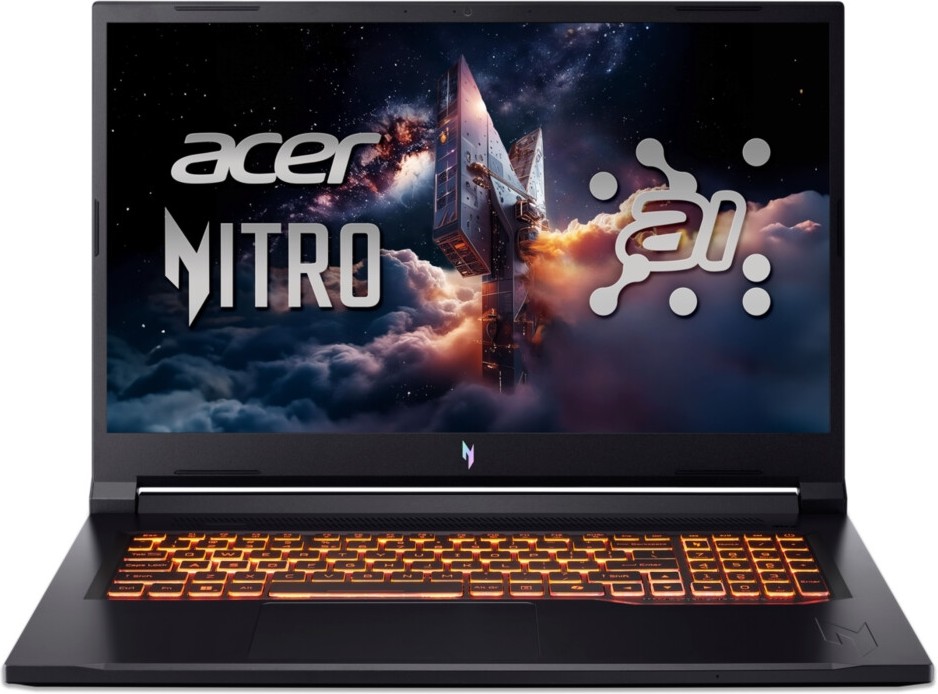 Лаптоп Acer Nitro V17 AI NG-ANV17-41-R14D Лаптоп Acer Nitro V17 AI NG-ANV17-41-R14D - AMD Ryzen AI 7 260 3.8 GHz, 17.3" IPS 1920 x 1080, 144 Hz, 16 GB RAM DDR5, 1 TB SSD, NVIDIA RTX 4050, Windows 11 Home -