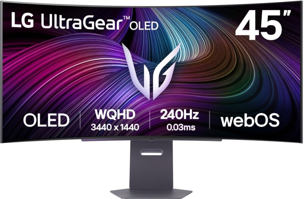 Монитор LG 45GX90SA-B Монитор LG 45GX90SA-B - 44.5", OLED, 240 Hz, 21:9, 3440 x 1440, 0.03 ms, 2 x HDMI, DisplayPort, USB-C, AMD FreeSync Premium -