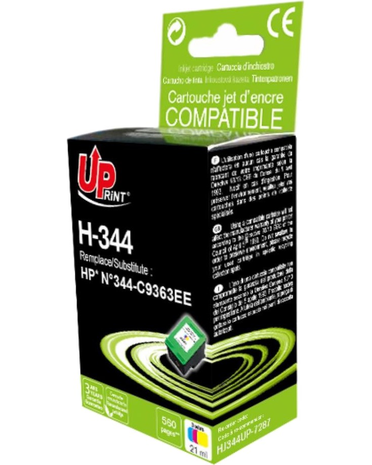 Касета с пигментно мастило UPrint H-344 C, M, Y Касета с пигментно мастило UPrint H-344 C, M, Y - 560 страници -