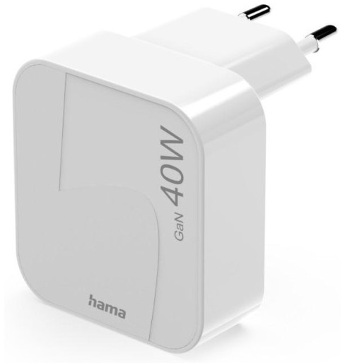 ������� ���������� Hama GaN - 40 W, 2 x USB-C, � ����� - 