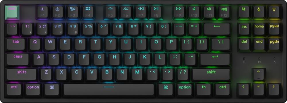 �������� ��������� ������� ���������� Keychron K8 HE - 80%, Bluetooth, USB-C, ANSI Layout, RGB, Gateron Double-Rail Magnetic Nebula Switch - 