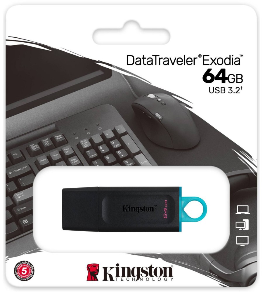 USB-A 3.2 Gen 1 ���� ����� DataTraveler Exodia - 64, 128 ��� 256 GB - 