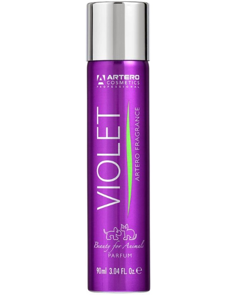 Парфюм за кучета и котки ARTERO Violet Парфюм за кучета и котки ARTERO Violet - 90 ml, с флорален аромат - парфюм