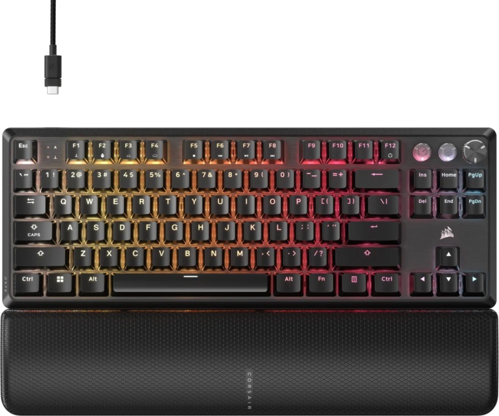 Гейминг механична клавиатура Corsair K70 Pro RGB Гейминг механична клавиатура Corsair K70 Pro RGB - TKL, с USB кабел, ANSI Layout, Corsair MGX Hyperdrive -