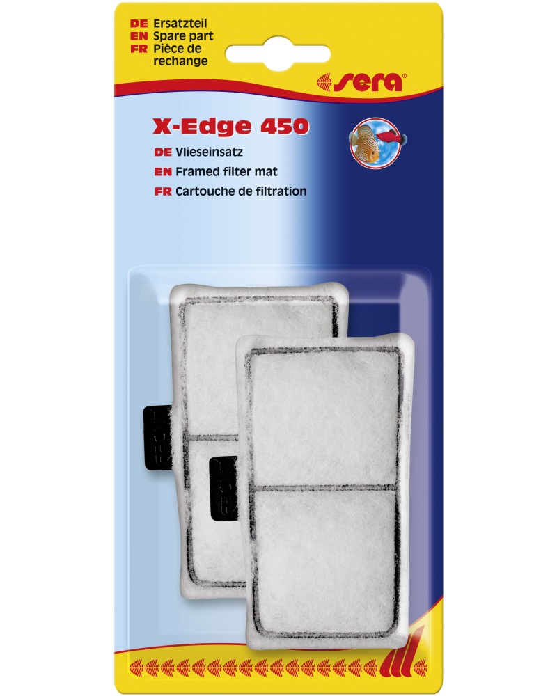 Филтърни подложки sera Framed Filter Mat Филтърни подложки sera Framed Filter Mat - 2 броя, за ъглов филтър X-Edge 450 - продукт