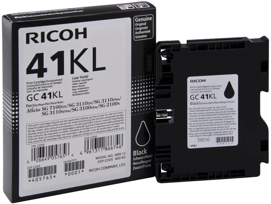 ������ � ������� �� ������� RICOH GC41KL Black - 600 �������� - 