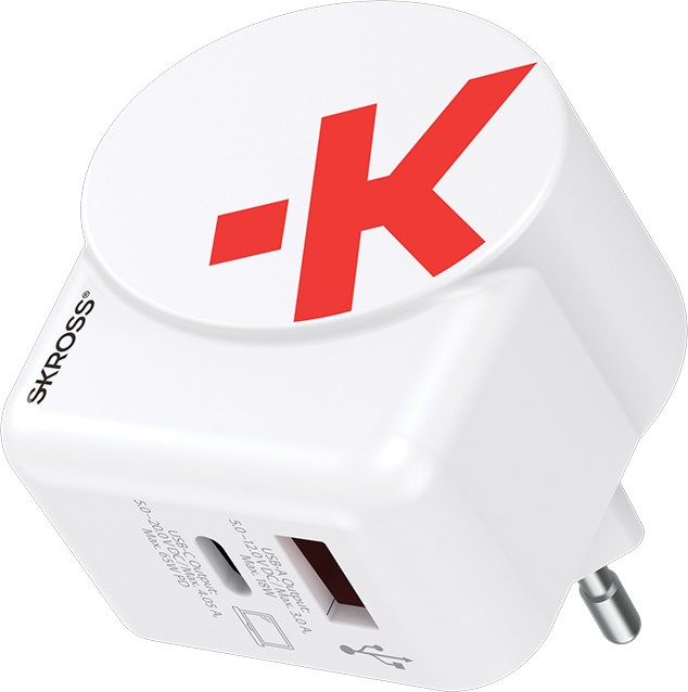 ������� ���������� SKROSS Euro AC65PD - 65 W, 1 x USB-A, 1 x USB-C - 