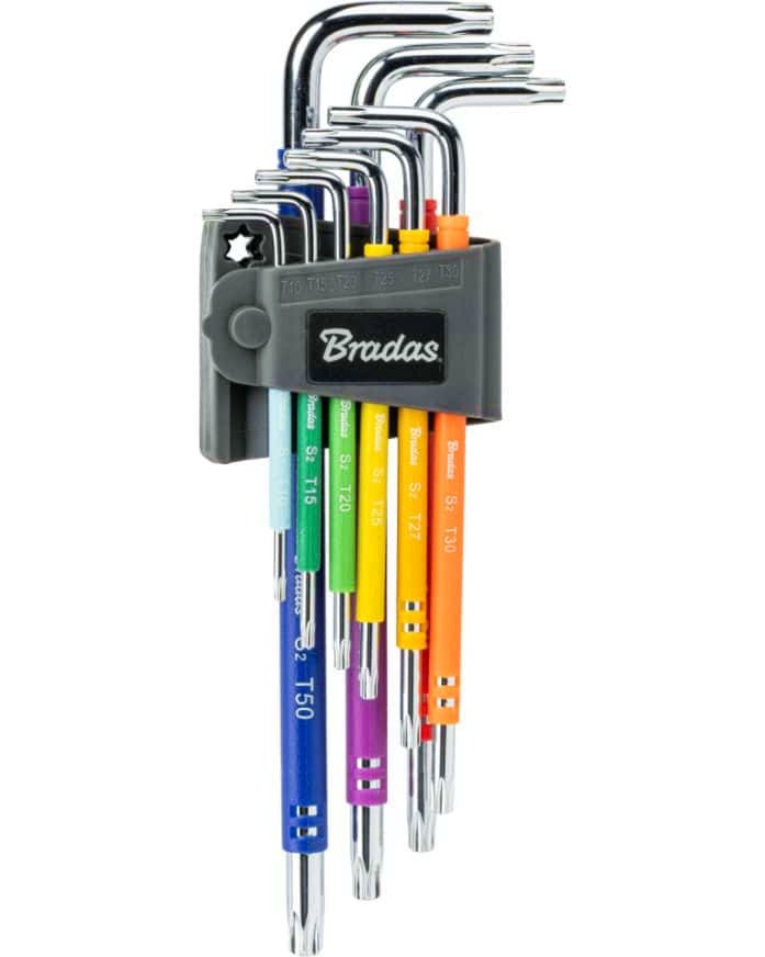 Комплект дълги шестограми Torx XL Bradas Комплект дълги шестограми Torx XL Bradas - 9 части -