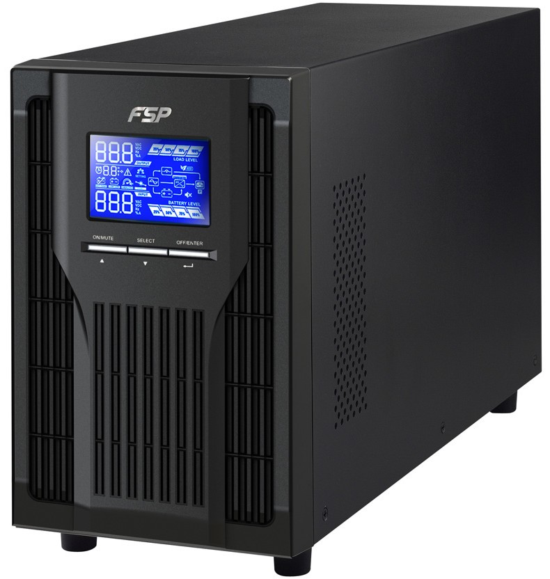 ������������� �������������� ���������� UPS FSP Champ Tower 2K - 2000 VA, 1800 W, OnLine, 4x 12V / 9Ah, LCD, 4x IEC ������ - 