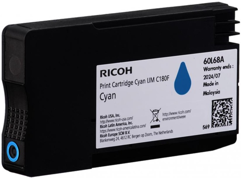 ������ � ������� �� ������� RICOH 60L68A Cyan - 1600 �������� - 