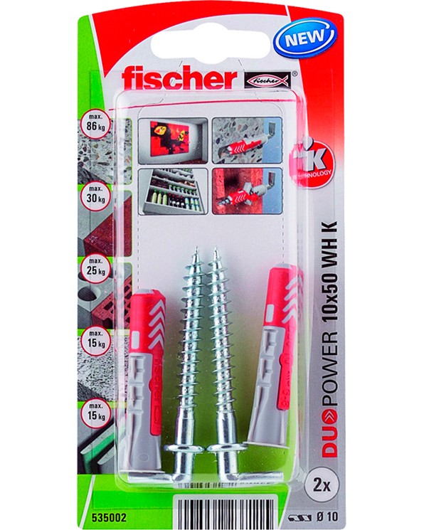    -    Fischer DuoPower WH K - 2 - 6    ∅ 6 - 10 mm   30 - 50 mm - 