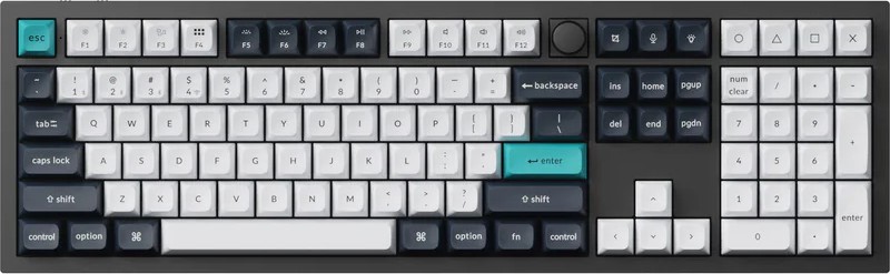    Keychron Q6 Max - 100%, Bluetooth, USB-C, RGB , ANSI Layout, Gateron Jupiter Brown - 