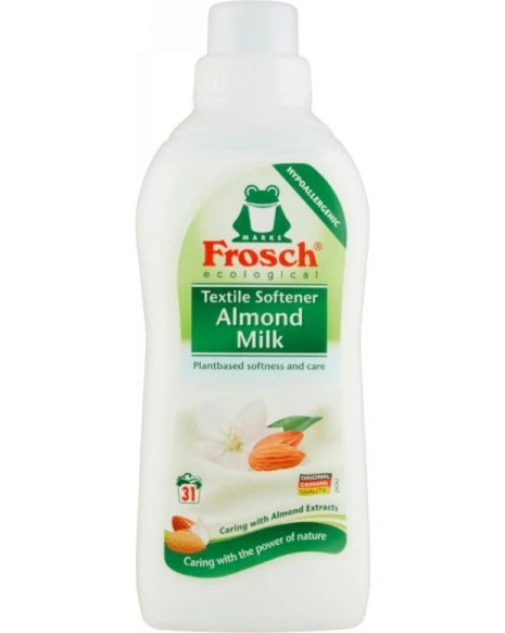 Омекотител за пране Frosch Almond Омекотител за пране Frosch Almond - 750 ml, с аромат на бадемово мляко - омекотител