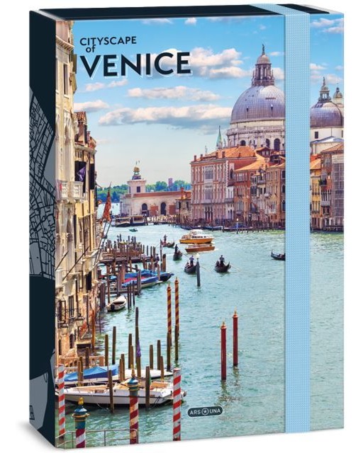 Кутия с ластик Ars Una Cityscape Venice Кутия с ластик Ars Una Cityscape Venice - За формат A4 -